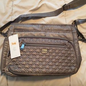 Lug Medium Crossbody with RFID - Shimmy SE - Silver
